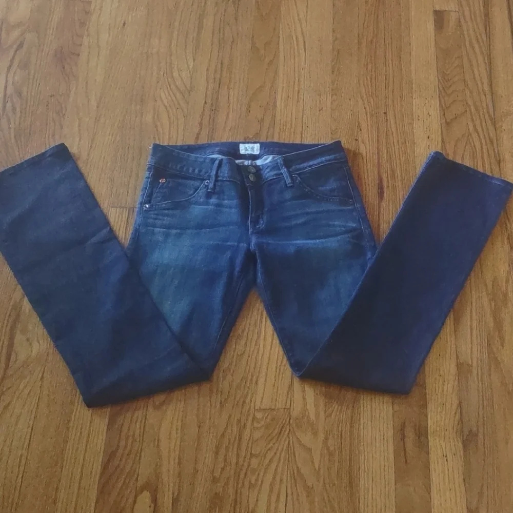 Hudson Jeans Medium Blue Flare Leg Denim - Size 28 - Picture 6 of 9